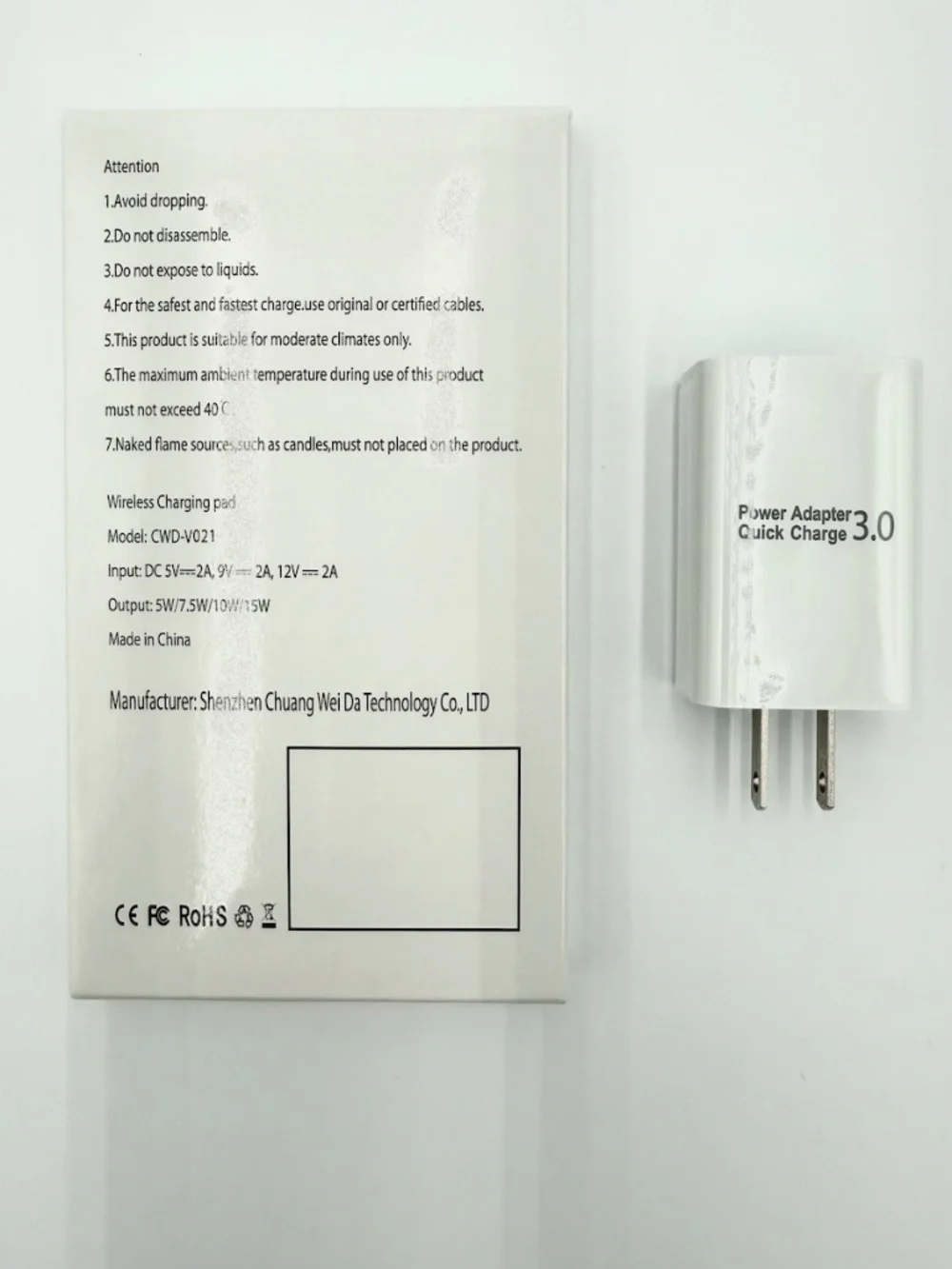 FDGAO 15W Magnetic Wireless Charging Pad QC 3.0 Adapter Apple Samsung
